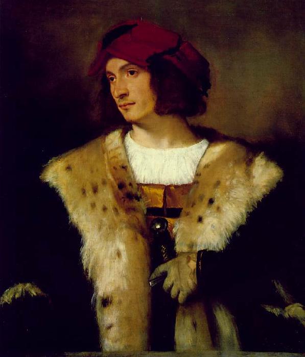 TIZIANO Vecellio Portrait of a Man in a Red Cap er Sweden oil painting art